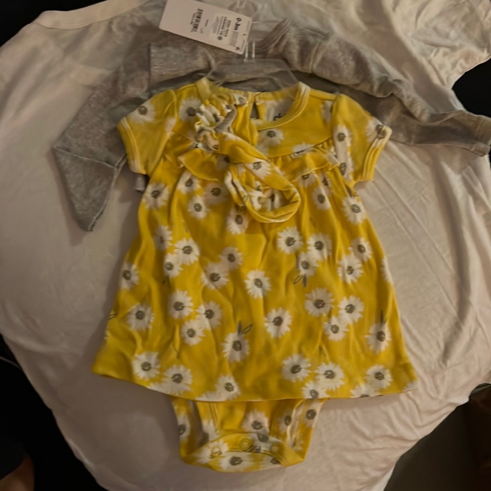 3 piece set from carters - dress, sweater and headband